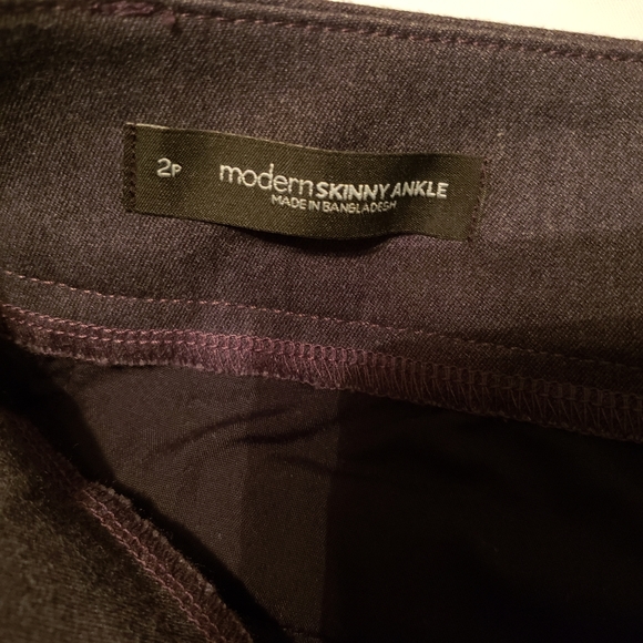 Loft Modern Skinny Ankle Pants, Gray, Petite, Size 2P - Picture 7 of 7